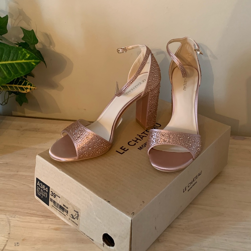 Le Chateau - Blush Rhinestoned Heels